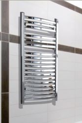 【Chrome Oval Curved Towel Radiator】